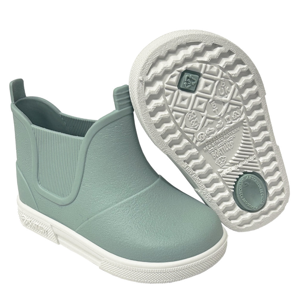 Boatilus Baby Beatly 08 Pastel Green/White Welly Boot
