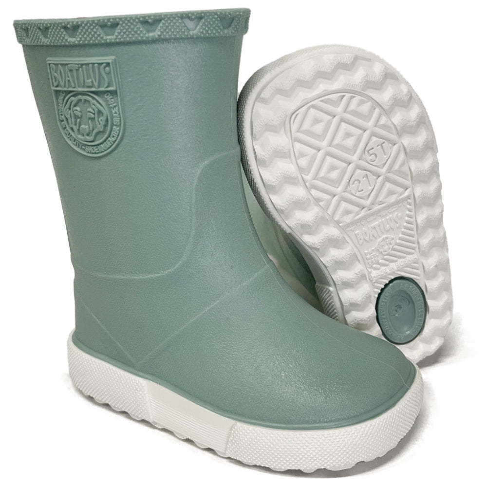 Boatilus Nautic 08 Green/White Welly Boot