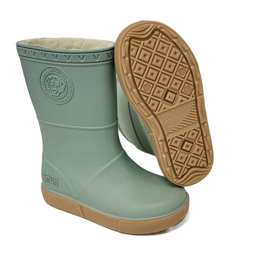Boatilus Seals 08B Pastel Green/Beige Welly Boot