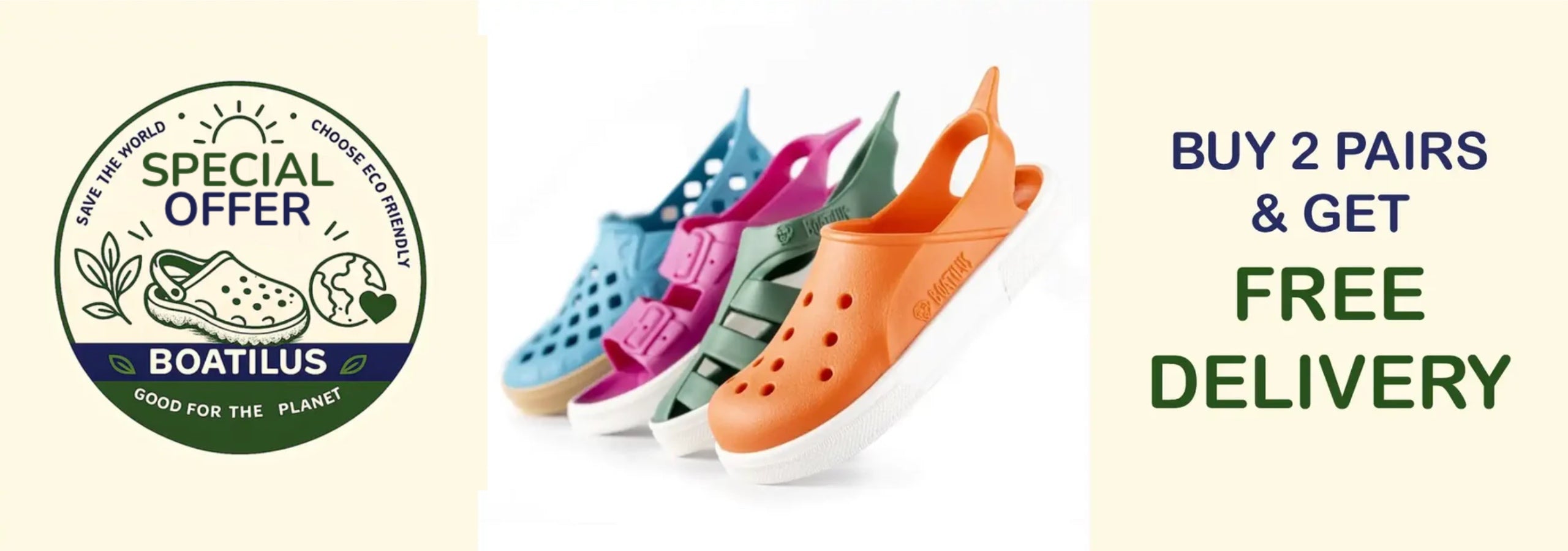 Special offer buy two pairs and get free delivery